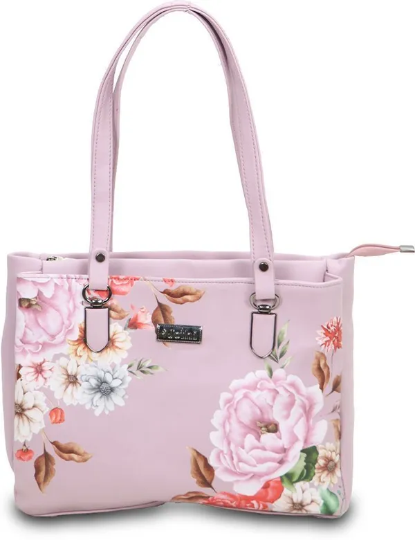 Pink_Synthetic_Leather_Shoulder_Bag_For_Women_(_L)