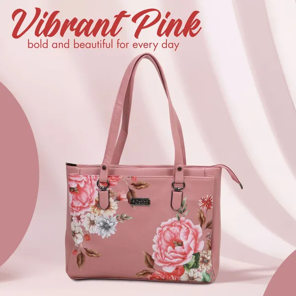 Pink_Synthetic_Leather_Shoulder_Bag_For_Women_(_L)