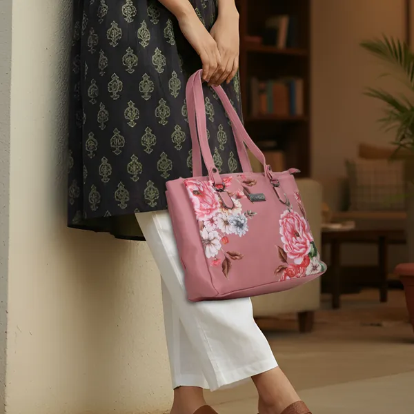 Pink_Synthetic_Leather_Shoulder_Bag_For_Women_(_L)