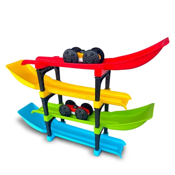 4_Level_Car_Ramp_Racer_Toy_With_Mini_Cars_|_Bridge_Rolling_Loop_Race_Track_Toy_|_Multicolor_Car_Race_Track_-_Red,_Yellow,_Green,_&_Blue_|_Ideal_Gift_For_Ages_2-7_|_Car_Racing_Track_For_Kids