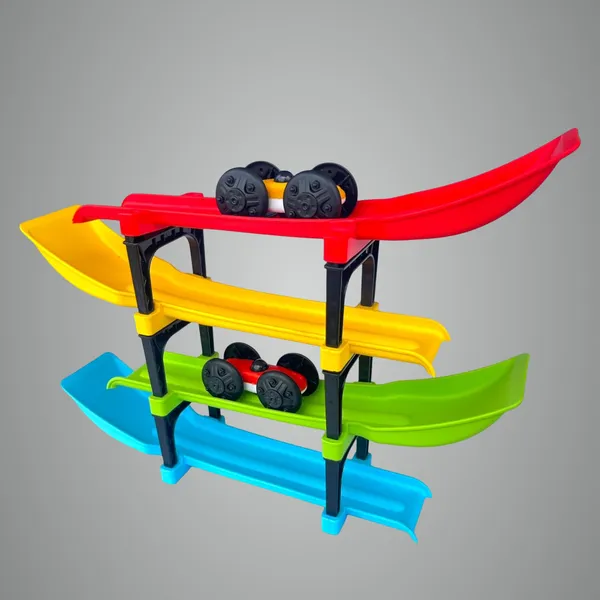 4_Level_Car_Ramp_Racer_Toy_With_Mini_Cars_|_Bridge_Rolling_Loop_Race_Track_Toy_|_Multicolor_Car_Race_Track_-_Red,_Yellow,_Green,_&_Blue_|_Ideal_Gift_For_Ages_2-7_|_Car_Racing_Track_For_Kids