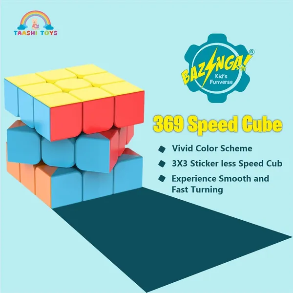 3X3_Magnetic_Stickerless_Speed_Cube_|_Colour-Matching_Brainteaser/Brainstorming_Puzzle_For_Kids_|_Classic_Problem-Solving_Cube_|_Ideal_For_Kids_Above_3+_Years_Old_Boys_Girls