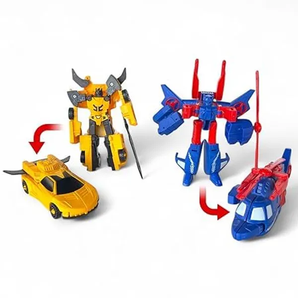 Transcops_-_Converting_Robot_Action_Figure_Toys_Set_Of_2_|_Robot_To_Car_&_Car_To_Robot_Manual_Converting_Figures_|_Yellow_&_Blue_Combat_Vehicle_Toys_|_Diy_Toy_For_Boys_For_Ages_3_+