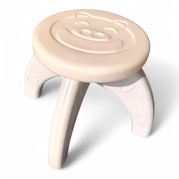 White_Round_Stool_For_Kids_-_Smiley_Design_|_Lightweight,_Foldable,_Durable_Supports_Upto_90Kg_|_Furniture_For_Little_Ones_|_Perfect_Bathing_Companion_|_Adjustable_Tool_For_Picnic_(1-7_Yrs)
