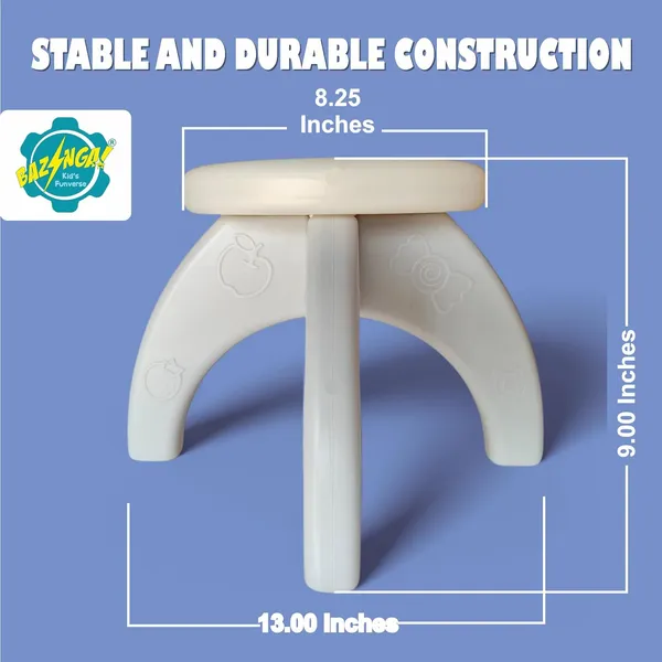 White_Round_Stool_For_Kids_-_Smiley_Design_|_Lightweight,_Foldable,_Durable_Supports_Upto_90Kg_|_Furniture_For_Little_Ones_|_Perfect_Bathing_Companion_|_Adjustable_Tool_For_Picnic_(1-7_Yrs)