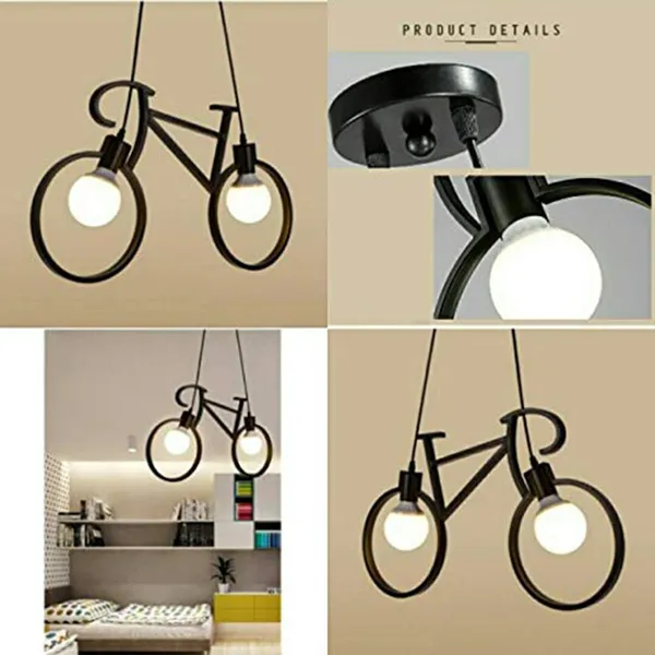 Black_Hanging_Lights_For_Living_Room/Pendant_Lights_For_Ceiling/Hanging_Lamps_For_Home_Decoration/Decorative_Hanging_Lights,Metal_(Cycle)
