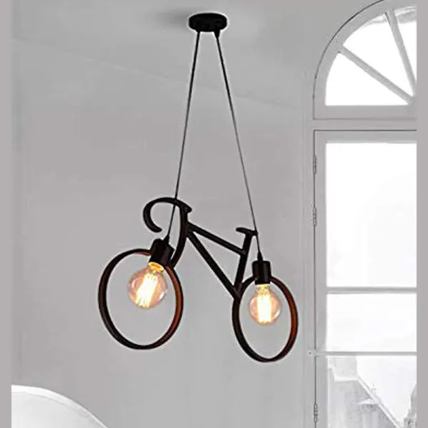 Black_Hanging_Lights_For_Living_Room/Pendant_Lights_For_Ceiling/Hanging_Lamps_For_Home_Decoration/Decorative_Hanging_Lights,Metal_(Cycle)