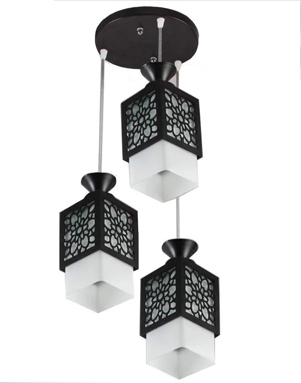 Black_Board-Wood_Laser_Cut_Flower_Design_Hanging_Ceiling_Pendant_Light_For_Living_Room/Bedroom/Kitchen/Over_The_Dining_Table_(Star_3Lp,_Without_Bulb)