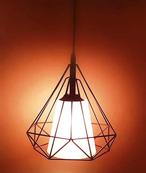 Black_Retro_Cage_Pendant_Single_Light_Fixture_With_Metal_Frame_And_Pvc_Orange_Shade_Adjustable_Hanging_Cord,_Ideal_For_Dining_Room,_Hallway,_Or_Kitchen_(Without_Bulb)