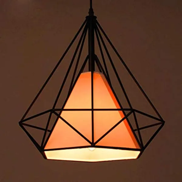 Black_Retro_Cage_Pendant_Single_Light_Fixture_With_Metal_Frame_And_Pvc_Orange_Shade_Adjustable_Hanging_Cord,_Ideal_For_Dining_Room,_Hallway,_Or_Kitchen_(Without_Bulb)