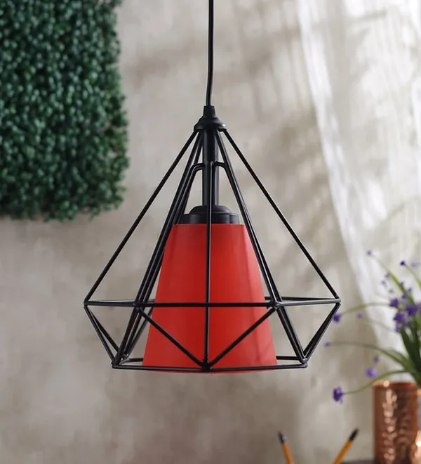 Black_Retro_Cage_Pendant_Single_Light_Fixture_With_Metal_Frame_And_Pvc_Orange_Shade_Adjustable_Hanging_Cord,_Ideal_For_Dining_Room,_Hallway,_Or_Kitchen_(Without_Bulb)