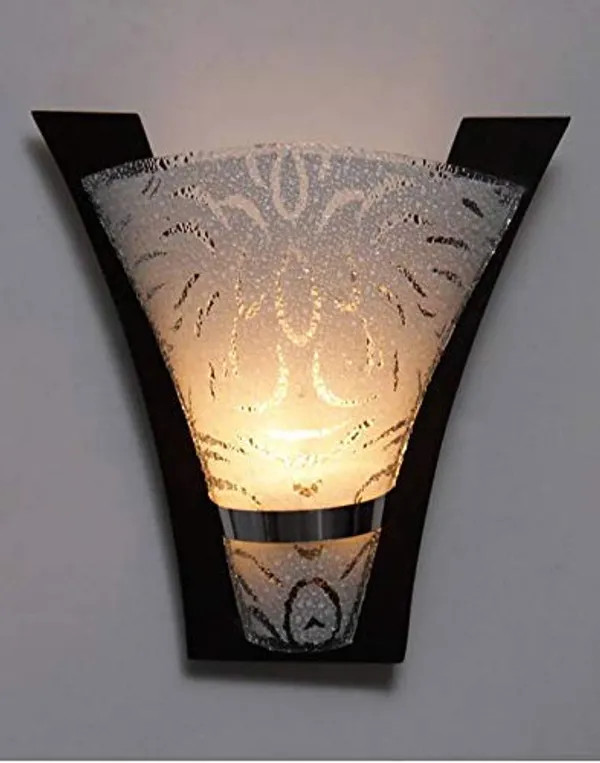 Black_Exotic_Premium_Wall_Light_Floral_Designed_Board_Wood_And_Glass_Uplighter_Lamp_B22_Compatible_Wall_Mounted_Design_Perfect_For_Bedroom,_Cafe,_Home_Decoration_(Pack_Of_2)_(Without_Bulb)
