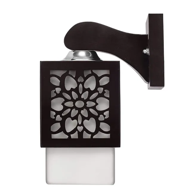 Black_Modern_Wall_Mount_Light_Lamp_Fixture_With_Decorative_Floral_Cutout_Wood_Or_Pvc_Shade_Indoor/Outdoor_Sconce_For_Balcony,_Hallway,_Living_Room_And_Home_Decoration_(Without_Bulb)