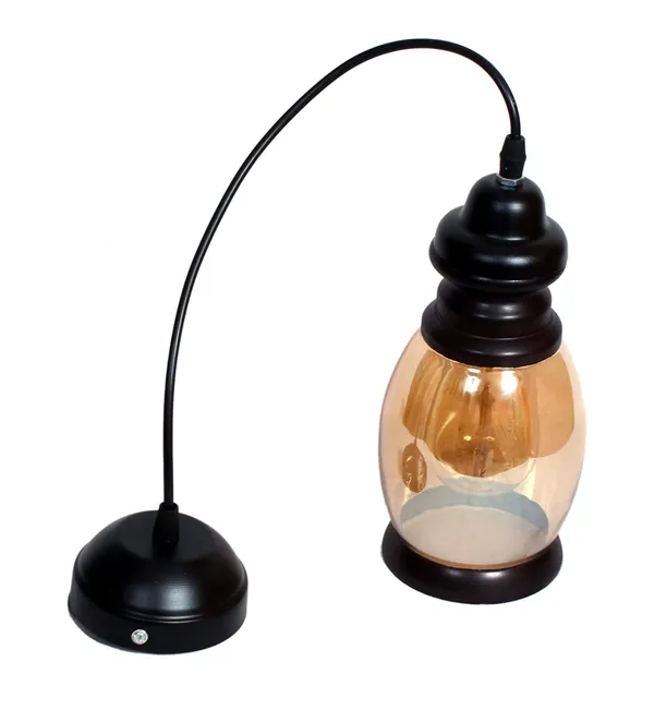 Black_Vintage_Lantern_Pendant_Light_With_E27_Holder_Rustic_Hanging_Ceiling_Lamp,_Finish,_Clear_Glass_Shade_Farmhouse_Industrial_Style_Lighting_For_Kitchen,_Dining_Room_(Without_Bulb)