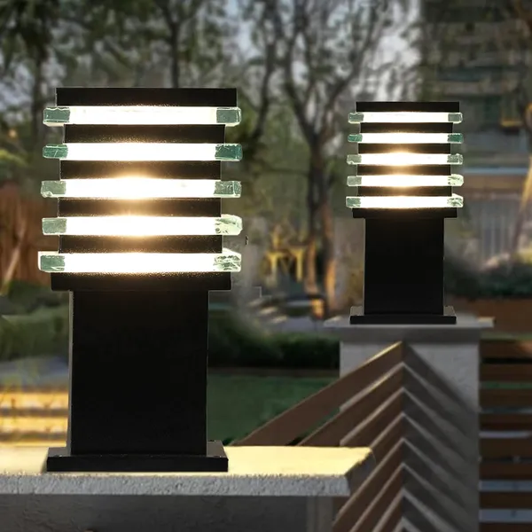 Black_Outdoor_Post_Lantern_Gate_Light_Pillar_Lamp_Garden_Light_Weatherproof_Fixture_For_Pathway_Front_Entrance_Patio_Or_Walkway_(Without_Bulb)