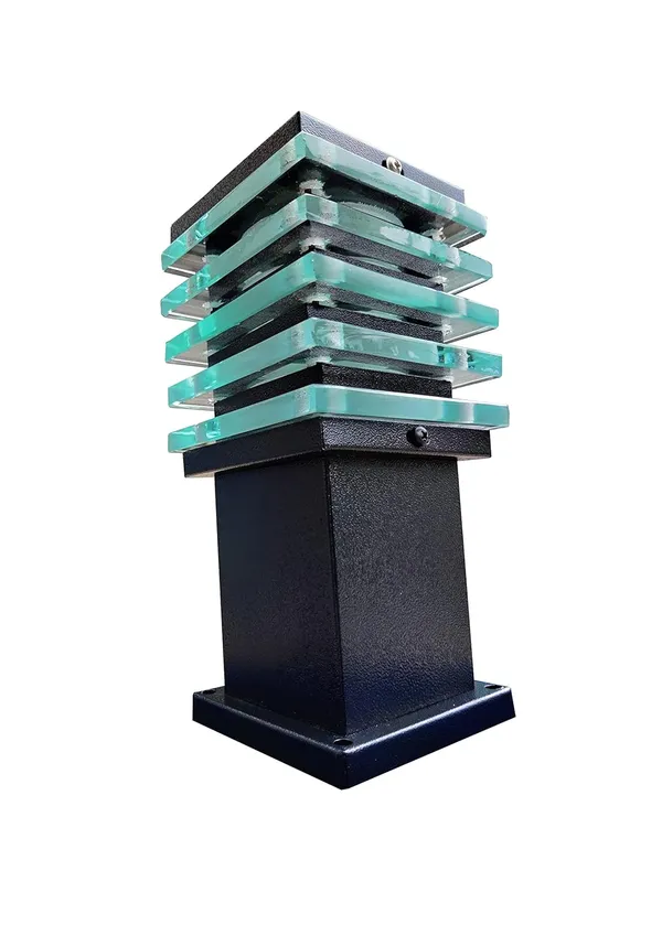 Black_Outdoor_Post_Lantern_Gate_Light_Pillar_Lamp_Garden_Light_Weatherproof_Fixture_For_Pathway_Front_Entrance_Patio_Or_Walkway_(Without_Bulb)