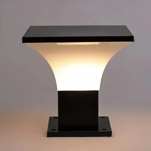 Black_Metal_And_Pvc_Main_Gate_Light_Waterproof_Garden_Pillar_Lamp_Weatherproof_Exterior_Lighting_Fixture_Outdoor_Lamp_For_Entrance,_And_Home_Decor_(Set_Of_2)_(Without_Bulb)