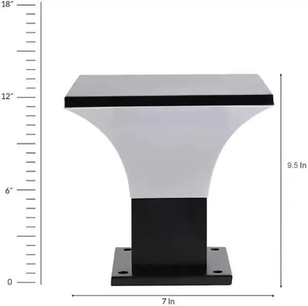 Black_Metal_And_Pvc_Main_Gate_Light_Waterproof_Garden_Pillar_Lamp_Weatherproof_Exterior_Lighting_Fixture_Outdoor_Lamp_For_Entrance,_And_Home_Decor_(Set_Of_2)_(Without_Bulb)