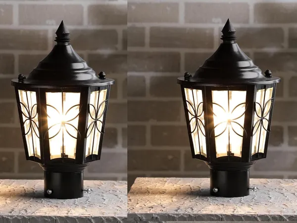 Black_Outdoor_Gate_Light_Energy_Efficient_Waterproof_Decorative_Exterior_Fixture_For_Garden_Pillars,_Entry_Gates,_Patios,_Driveway,_Porch_And_Fence_Posts_(Pack_Of_2)_(Without_Bulb)
