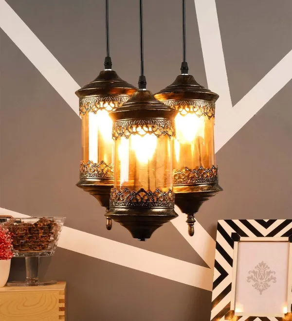 Golden_Antique_40_Watts_Chandelier_Lantern,_,_Diamond_(Without_Bulb)(Ac)