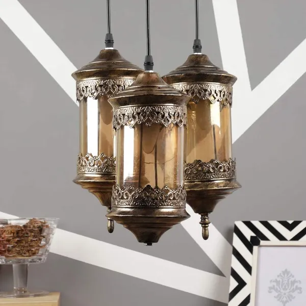 Golden_Antique_40_Watts_Chandelier_Lantern,_,_Diamond_(Without_Bulb)(Ac)