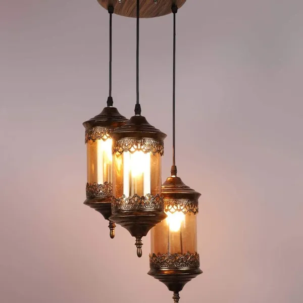 Golden_Antique_40_Watts_Chandelier_Lantern,_,_Diamond_(Without_Bulb)(Ac)