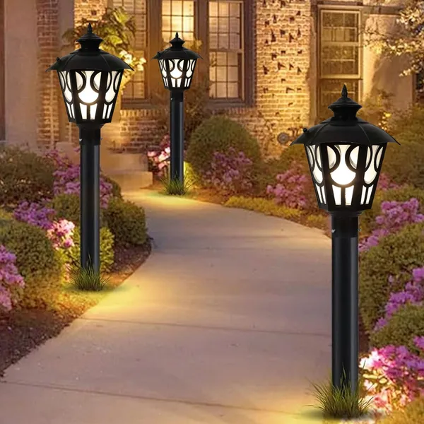 Black_Exterior_Lantern_Outdoor_Post_Light,_Matt_Pillar_Lamp_Fixtures_For_Patio_Porch_Garden_And_Gate_Post_Decor_(Bulb_Not_Included)_(Pack_Of_2)