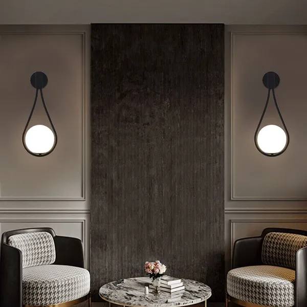 Black_Lighting_Globe_Glass_Wall_Sconce_Modern_Century_Drop_Design_Wall_Mounted_Light_Painted_Wall_Lamps_Washer_For_Bedside_Living_Room_(With_6+6_Bulb,_Pack_Of_2)