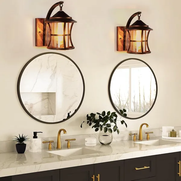 Multicolor_Antique_Copper_Elegant_Swing_Arm_Wall_Light_With_Glass_Shade_Metal_Lighting_Fixture_Decorative_Wall_Lamp_Perfect_For_Living_Room,_Bedroom,_Hallway_(With_Bulb)