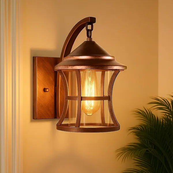 Multicolor_Antique_Copper_Elegant_Swing_Arm_Wall_Light_With_Glass_Shade_Metal_Lighting_Fixture_Decorative_Wall_Lamp_Perfect_For_Living_Room,_Bedroom,_Hallway_(With_Bulb)