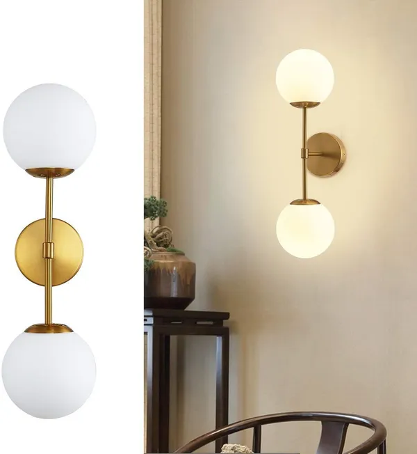 White_&_Gold_Wall_Lights_For_Living_Room_Modern_Wall_Lamps_For_Bedroom_Or_Home_Decoration_(Dome_,_Without_Bulb)