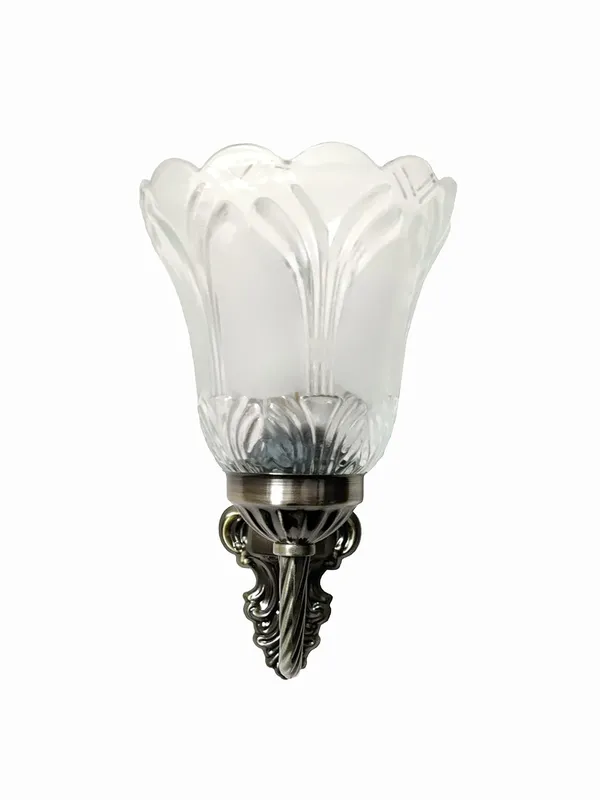 Multi_Antique_Wall_Mounted_Lamp_With_Glass_Shade_Contemporary_Accent_Light_For_Indoor_Spaces,_E27_Bulb_Compatible,_Ideal_For_Bedrooms,_Hallways,_And_Living_Areas_(With_Bulb)