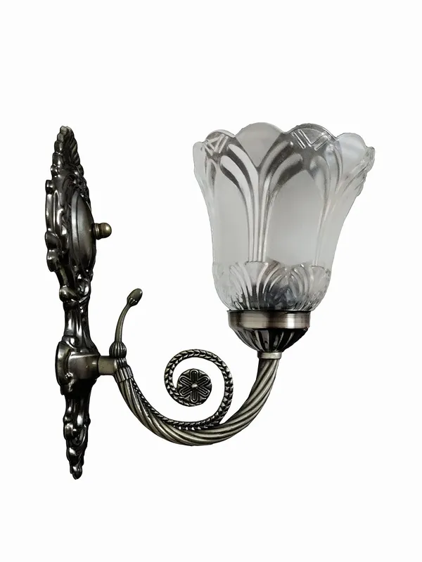 Multi_Antique_Wall_Mounted_Lamp_With_Glass_Shade_Contemporary_Accent_Light_For_Indoor_Spaces,_E27_Bulb_Compatible,_Ideal_For_Bedrooms,_Hallways,_And_Living_Areas_(With_Bulb)