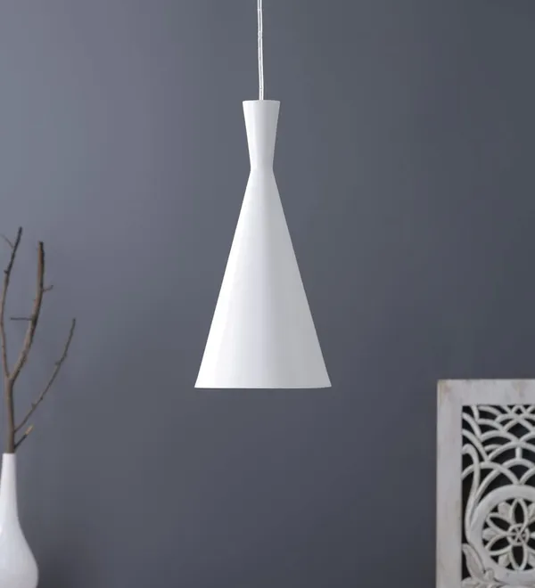 White_Hanging_Pendant_Ceiling_Light_Modern_Design_For_Bedroom,_Living_Room,_Cafe,_Restaurant,_Hallway,_Kitchen,_Over_The_Dining_Table,_Hotels,_Malls_(Without_Bulb,_Cone)