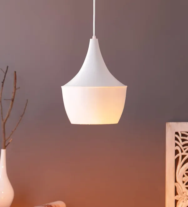 White_Hanging_Pendant_Ceiling_Light_Modern_Design_For_Bedroom,_Living_Room,_Cafe,_Restaurant,_Hallway,_Kitchen,_Over_The_Dining_Table,_Hotels,_Malls_(With_Bulb,_Dholak)