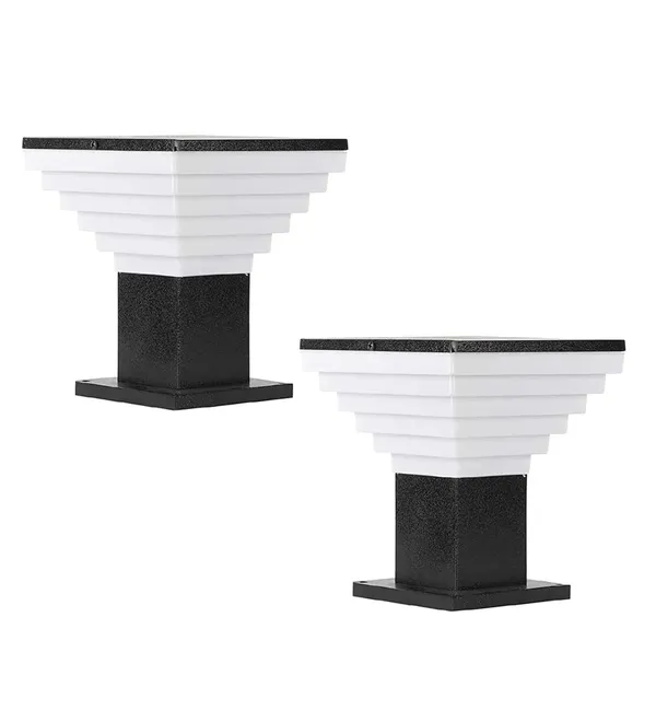 Black_Metal_And_Polycarbonate_Gate_Light_For_Home_Waterproof_|_Gate_Lamps_For_Main_|_Outdoor_Garden_Light_|_Pillar_Lights_(Gl_Delux,_Pack_Of_2)_Bulb_Not_Included