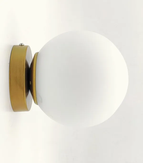 White_&_Gold_Metal_Wall_Light_Lamp_With_Glass_Shade_For_Bedroom,_Living_Room,_Cafe,_Restaurant,_Hallway,_Kitchen