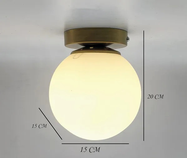 White_&_Gold_Metal_Wall_Light_Lamp_With_Glass_Shade_For_Bedroom,_Living_Room,_Cafe,_Restaurant,_Hallway,_Kitchen
