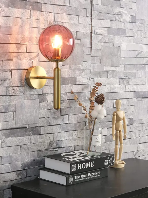 Pink_&_Gold_Metal_Bedside_Wall_Light_Lamp_With_Glass_Shade_For_Bedroom,_Living_Room_Modern,_Restaurant,_Kitchen_Or_For_Home_Decoration._(Without_Bulb,_&_Pink)