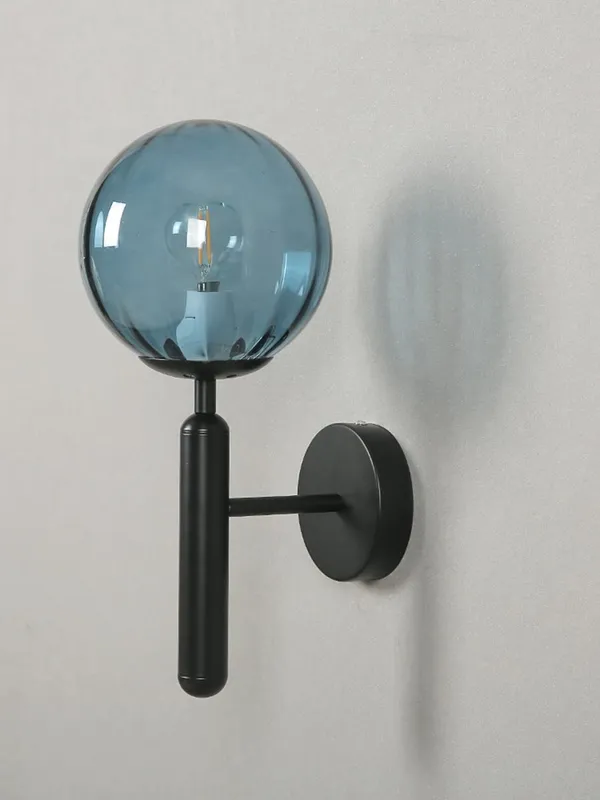 Blue_&_Black_Metal_Wall_Light_For_Living_Room_Modern/Wall_Lamps_For_Bedroom/For_Living_Room/Wall_Lights_For_Home_Decoration/Bedside_Wall_Lamp/Wall_Lamp_Light_(Blue_Glass,_Without_Bulb)