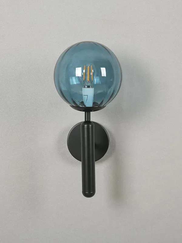 Blue_&_Black_Metal_Wall_Light_For_Living_Room_Modern/Wall_Lamps_For_Bedroom/For_Living_Room/Wall_Lights_For_Home_Decoration/Bedside_Wall_Lamp/Wall_Lamp_Light_(Blue_Glass,_Without_Bulb)