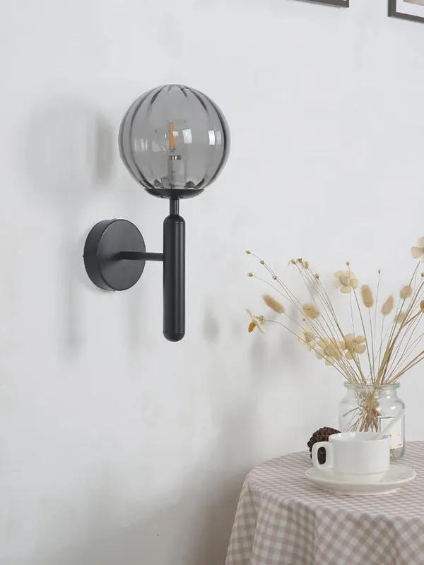 Black_Metal_Wall_Light_For_Living_Room_Modern/Wall_Lamps_For_Bedroom/For_Living_Room/Wall_Lights_For_Home_Decoration/Bedside_Wall_Lamp/Wall_Lamp_Light_(Glass,_Without_Bulb)