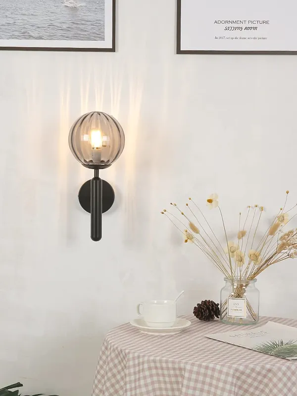 Black_Metal_Wall_Light_For_Living_Room_Modern/Wall_Lamps_For_Bedroom/For_Living_Room/Wall_Lights_For_Home_Decoration/Bedside_Wall_Lamp/Wall_Lamp_Light_(Glass,_Without_Bulb)