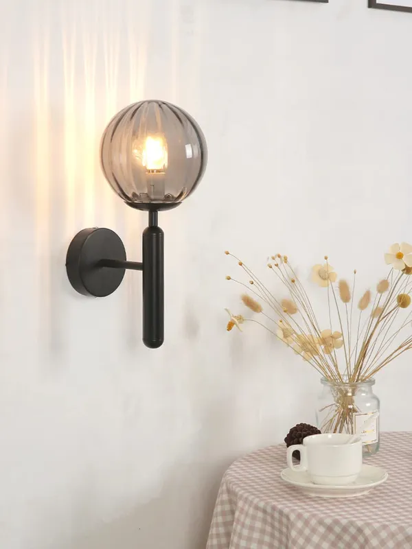 Black_Metal_Wall_Light_For_Living_Room_Modern/Wall_Lamps_For_Bedroom/For_Living_Room/Wall_Lights_For_Home_Decoration/Bedside_Wall_Lamp/Wall_Lamp_Light_(Glass,_Without_Bulb)