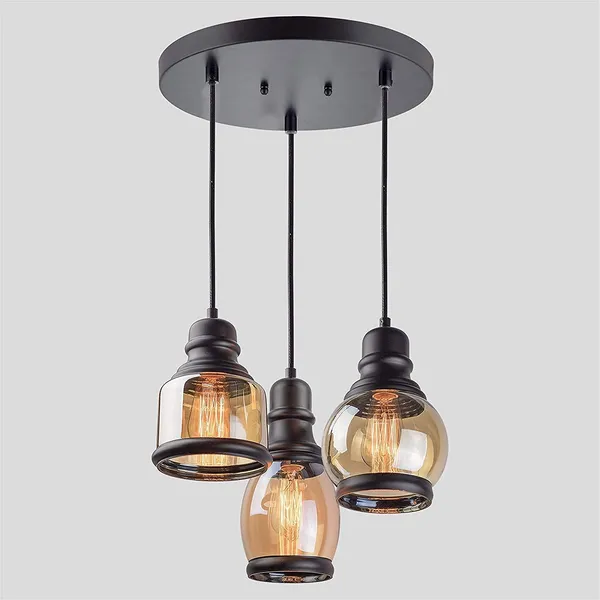 Black_Retro_Style_Hanging_Chandelier_Cluster_Light_Fixture_Amber_Glass_Matte_Finish_Vintage_Ceiling_Lighting_For_Living_Room,_Entryway,_Cafe,_Home,_Bedroom,_Malls,_(With_Bulb)