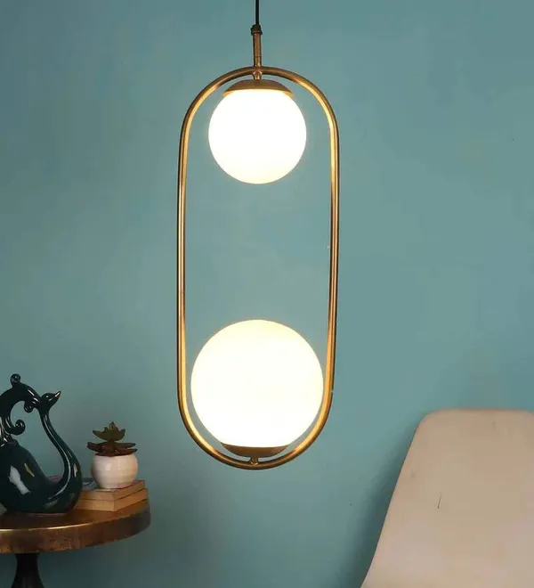 Gold_Metal_Capsule_Design_Hanging_Pendant_Light_Decorative_Lighting_Fixture_Ceiling_Lamp_With_Double_Glass_Shade,_E27_Compatible_Perfect_For_Living_Room,_Bedroom,_And_Home_(With_Bulb)