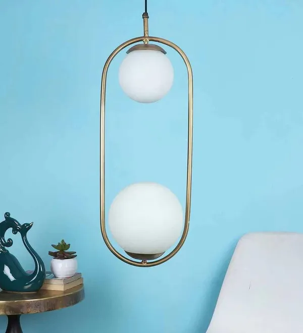 Gold_Metal_Capsule_Design_Hanging_Pendant_Light_Decorative_Lighting_Fixture_Ceiling_Lamp_With_Double_Glass_Shade,_E27_Compatible_Perfect_For_Living_Room,_Bedroom,_And_Home_(With_Bulb)
