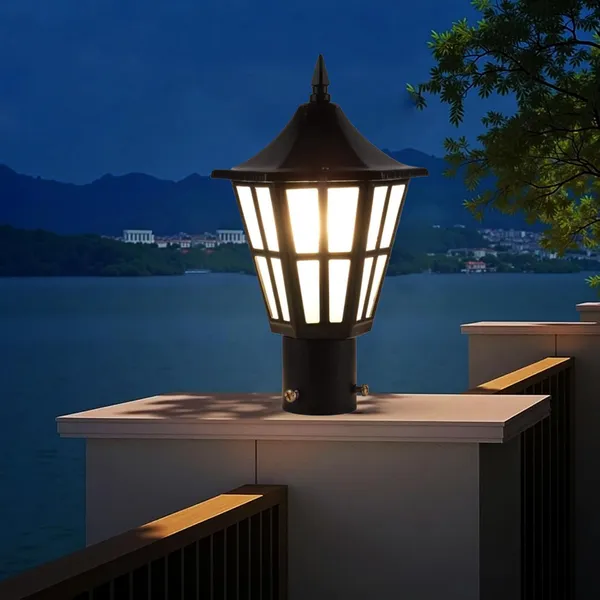 Black_Outdoor_Waterproof_Gate_Light_Finish_With_B22_Holder_Decorative_Pillar_Mount_Lamp_For_Main_Gate,_Garden,_Balcony,_Patio,_Entrance_&_Terrace_(Without_Bulb)