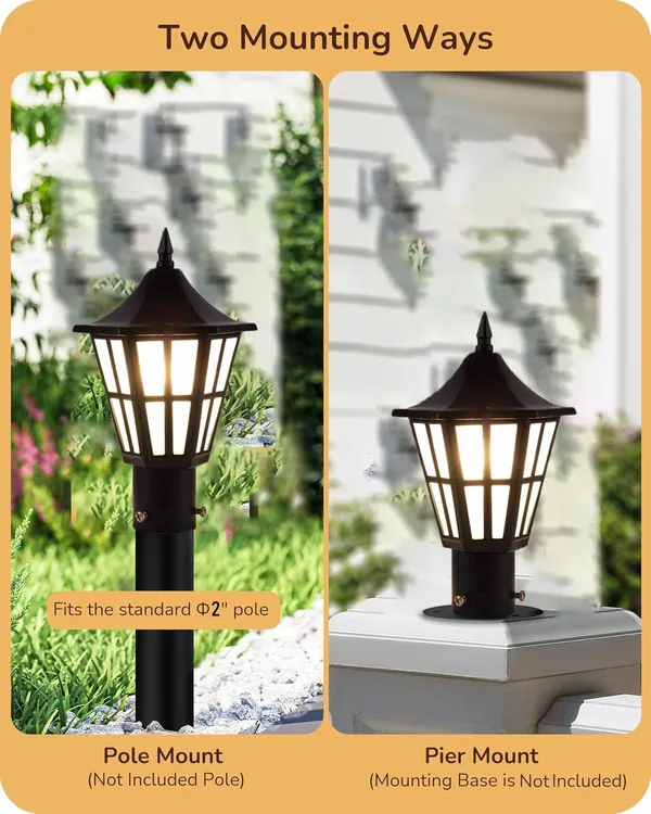 Black_Outdoor_Waterproof_Gate_Light_Finish_With_B22_Holder_Decorative_Pillar_Mount_Lamp_For_Main_Gate,_Garden,_Balcony,_Patio,_Entrance_&_Terrace_(Without_Bulb)