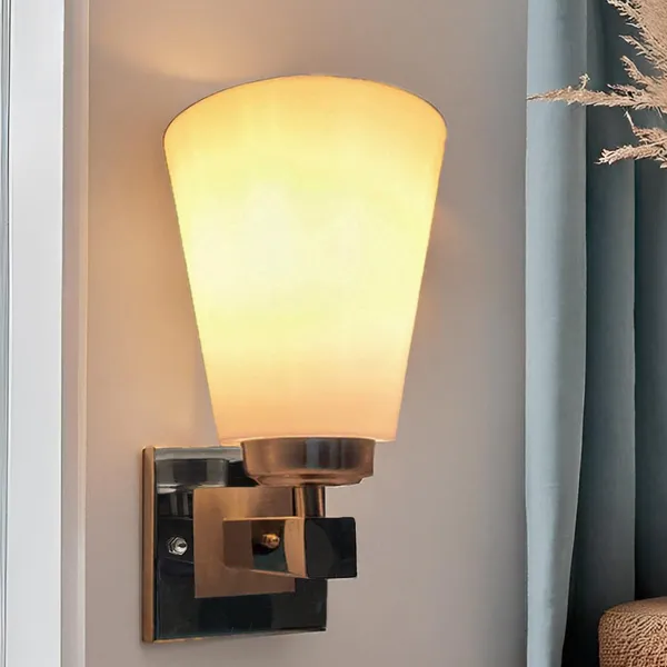 Brown_Classic_Steel_Wall_Light_With_Pvc_Shade_Contemporary_Decorative_Lighting_Indoor_Wall_Lamp_Fixture_For_Bedroom,_Living_Room,_Hallway,_Kitchen_And_Home_Decor_(Without_Bulb)